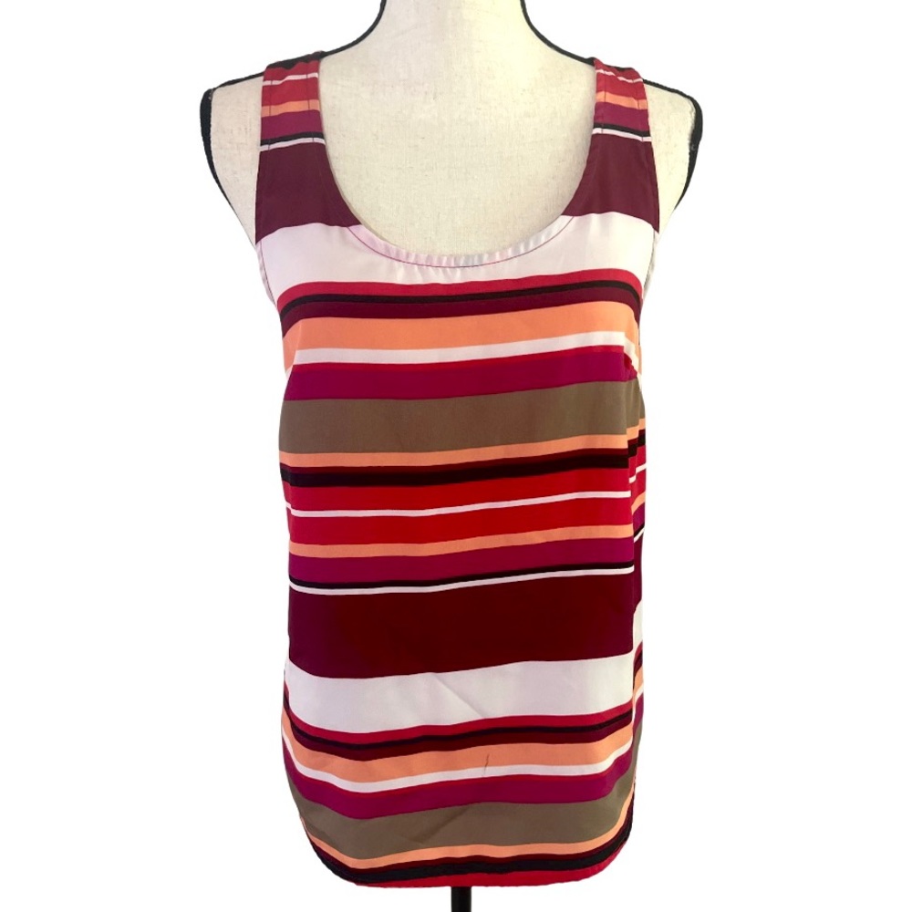 Mossimo Racerback Striped Tank Top SZ M